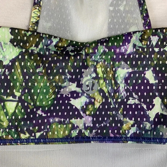 Lululemon purple and green floral running in the city tank sz 8 - Picture 9 of 11